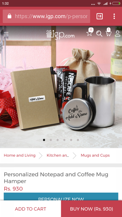 Personalised gifts