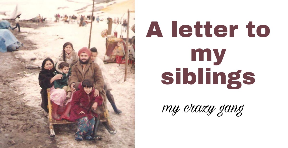 Letter to my siblings